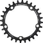 Camo Aluminum Round Chainrings - Wolf Tooth CAMO Mount - Black