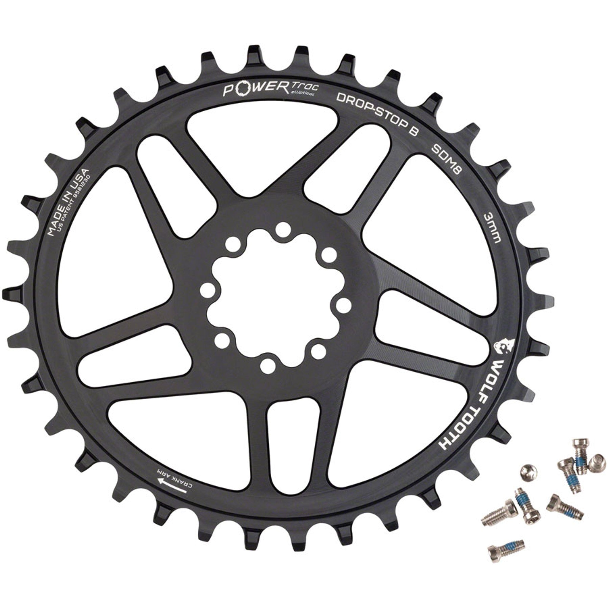 SRAM Elliptical 8-Bolt Direct Mount Chainrings - Elliptical Direct Mount Chainring - Elliptical Direct Mount Chainring