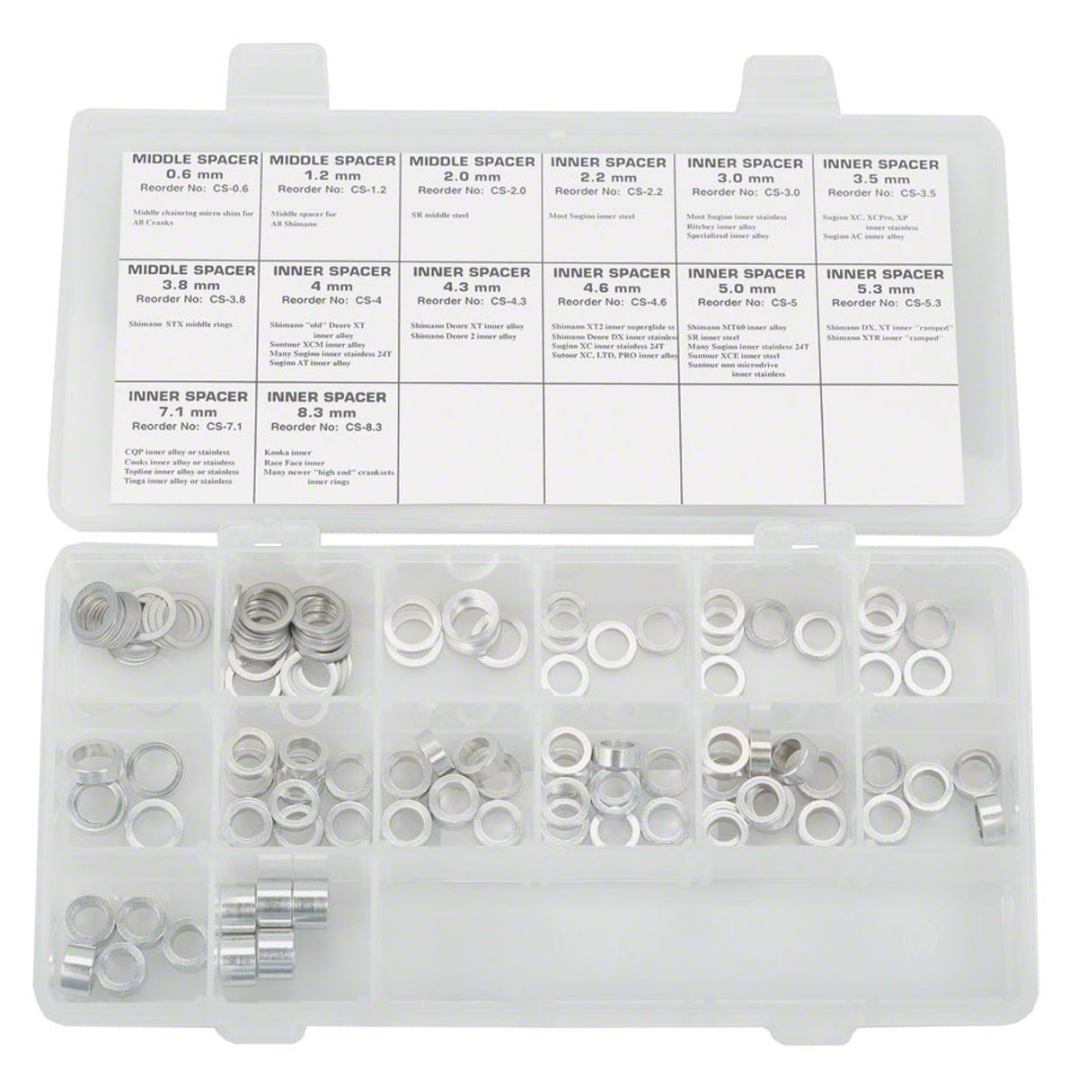 Small Chainring Spacer Kit, 120 Pieces