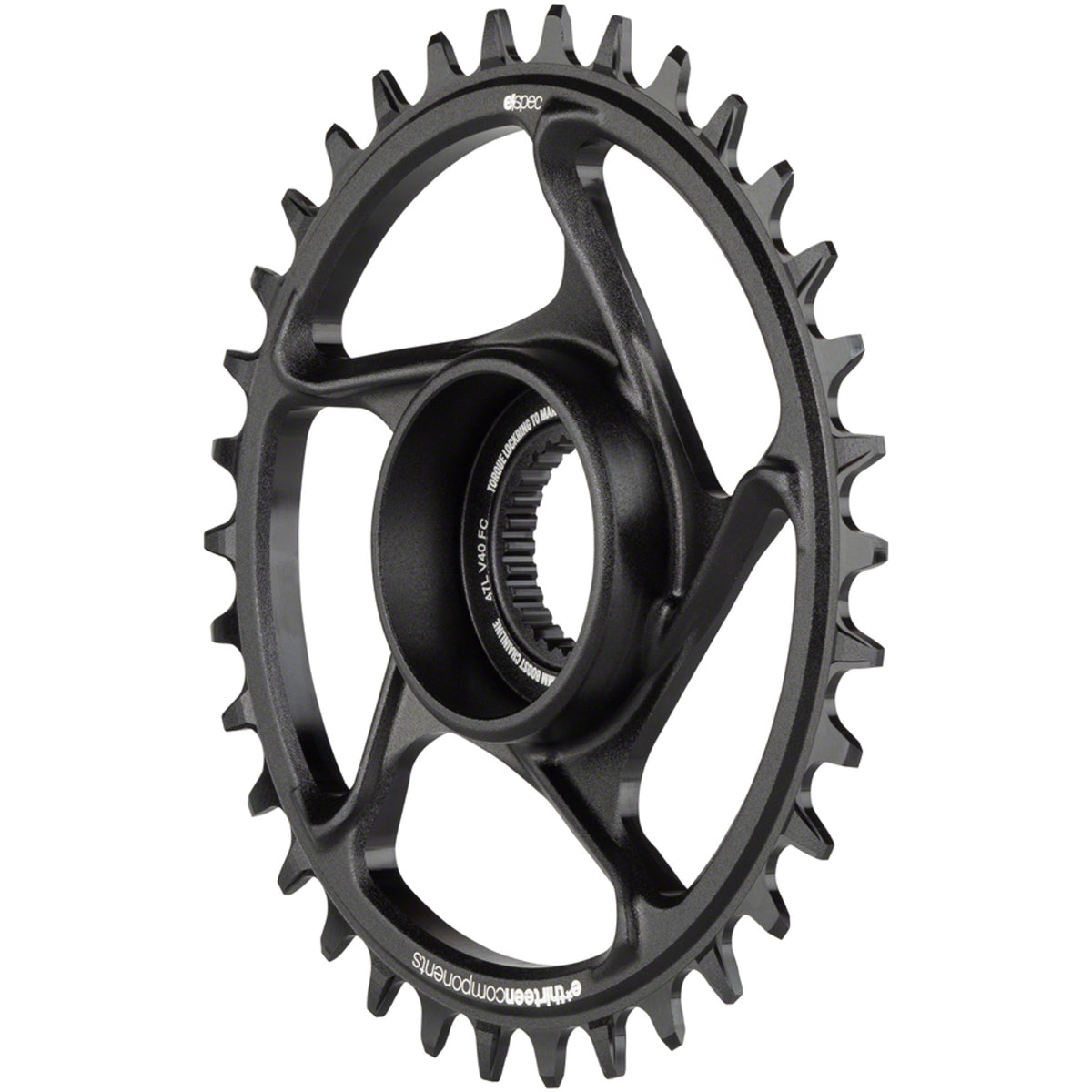 e*spec Aluminum Direct Mount Chainring 34t for Bosch CX Gen4, Black