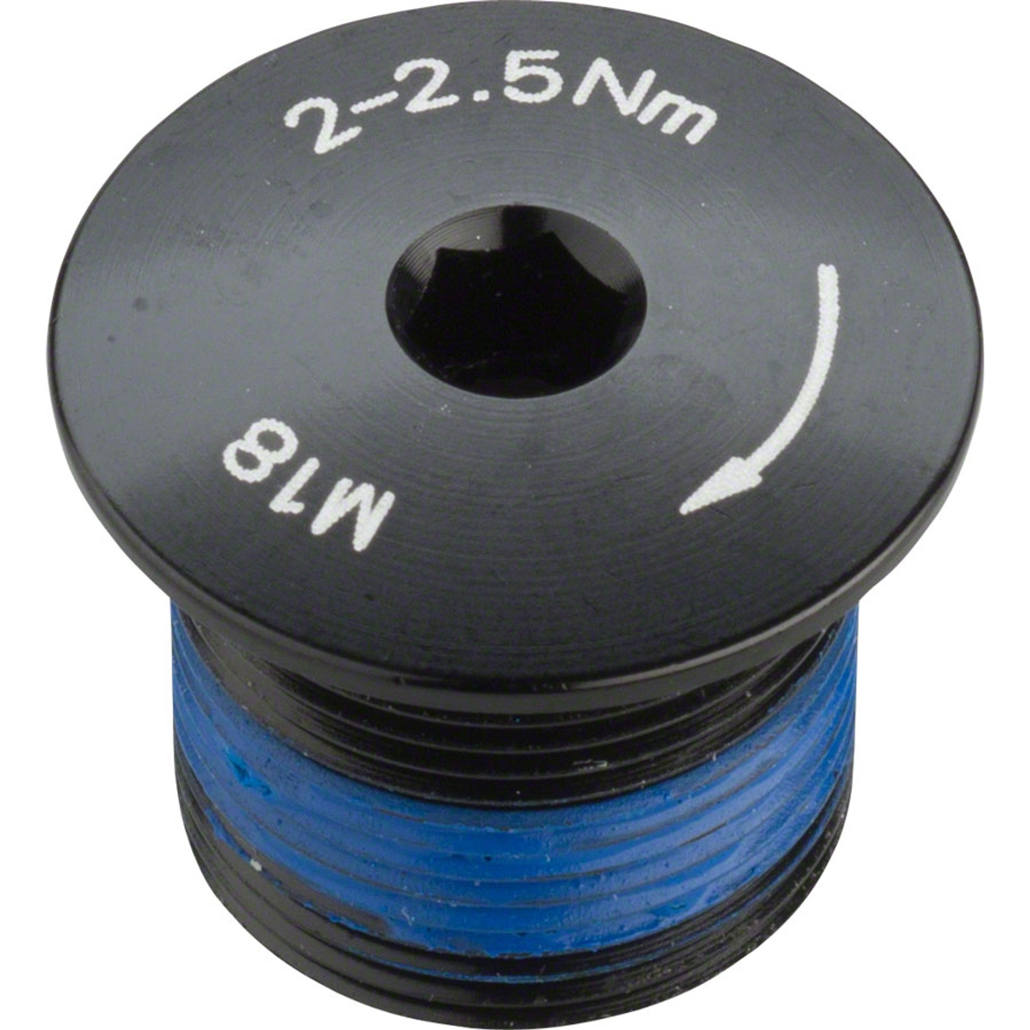 Crank Spindle Fixing Bolt for 2-piece cranks, Alloy, Black