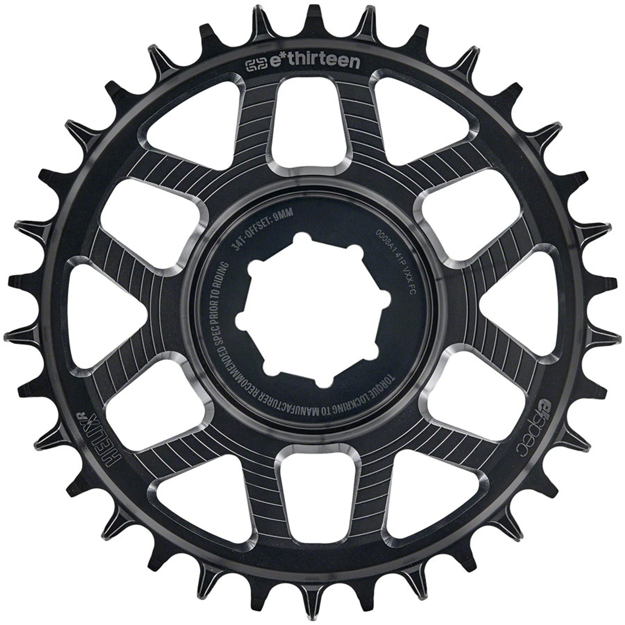 Helix Race e*spec  Chainring - Turbo Levo 2.1/2.2, 9mm offset, 34T, 11/12 Speed, Black
