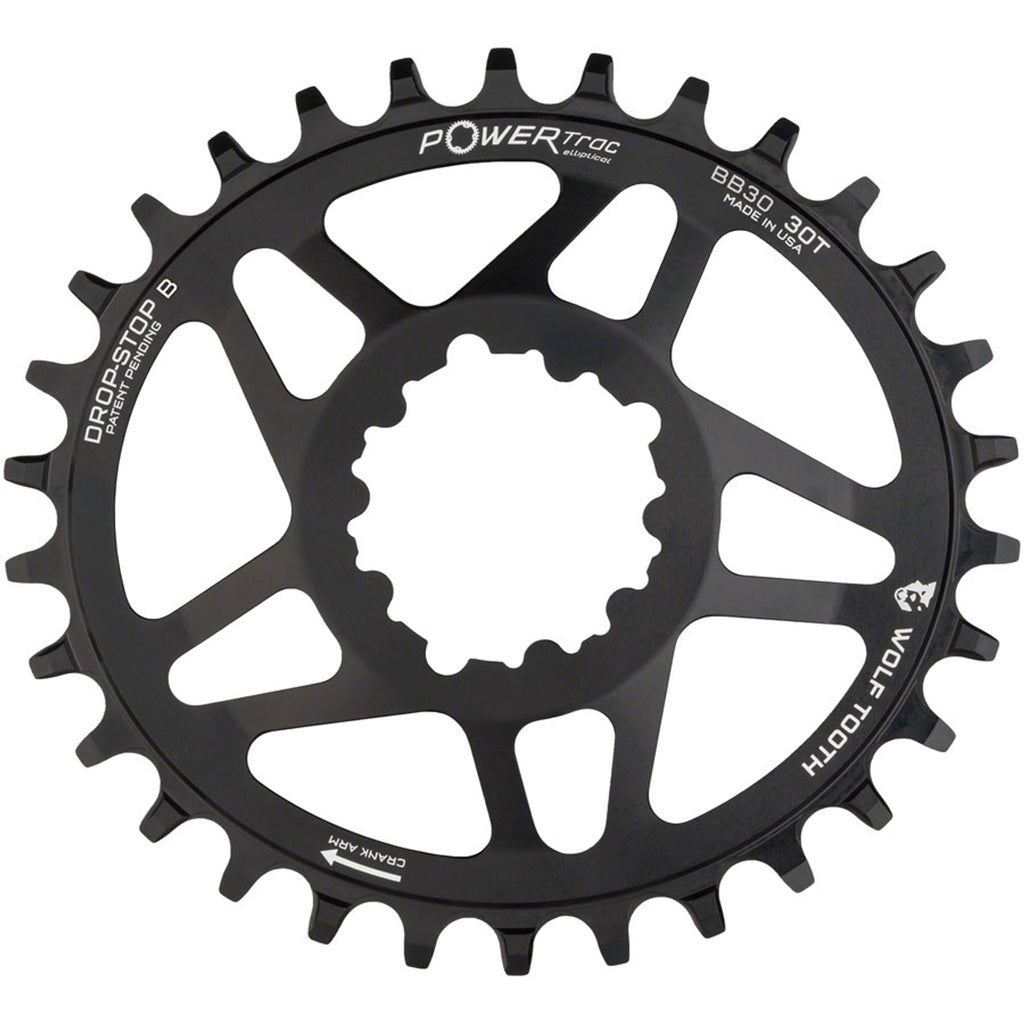 PowerTrac Elliptical SRAM 3-Bolt Direct Mount Chainrings