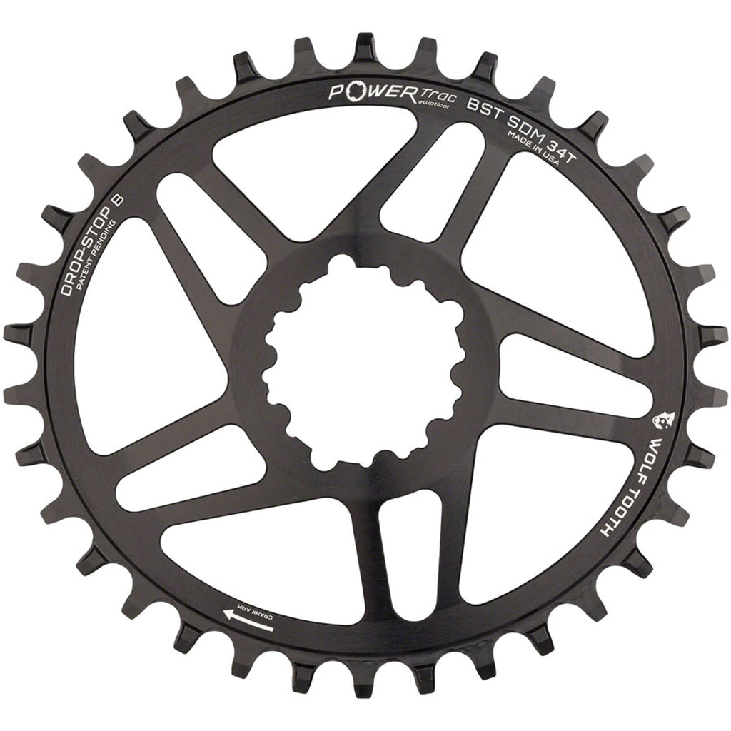 PowerTrac Elliptical SRAM 3-Bolt Direct Mount Chainrings