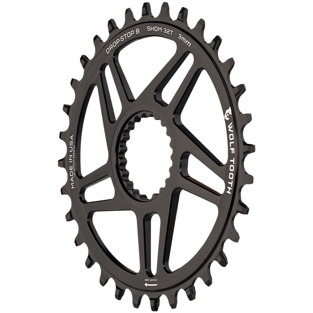 Direct Mount Chainring - 32t, Shimano Direct Mount, Drop Stop B, Boost, 3mm Offset, Black