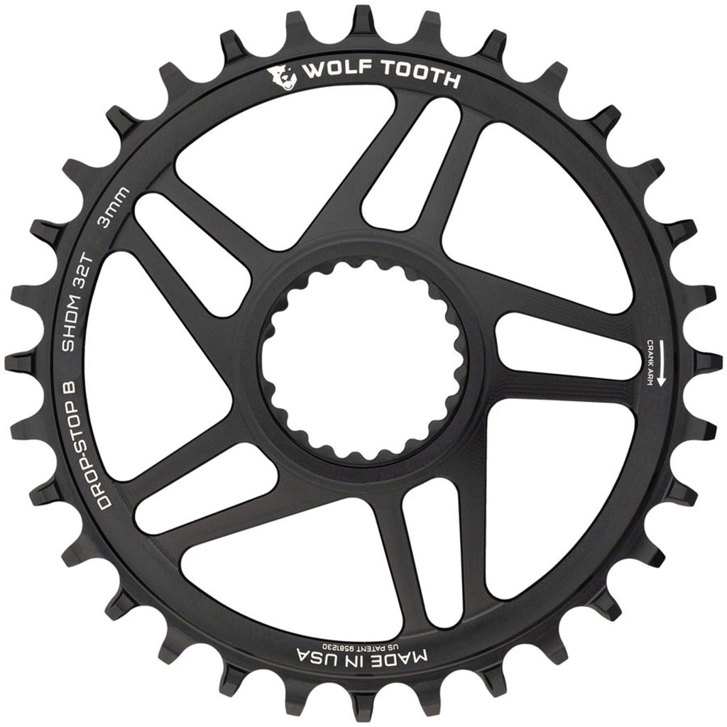 Direct Mount Chainring - 32t, Shimano Direct Mount, Drop Stop B, Boost, 3mm Offset, Black