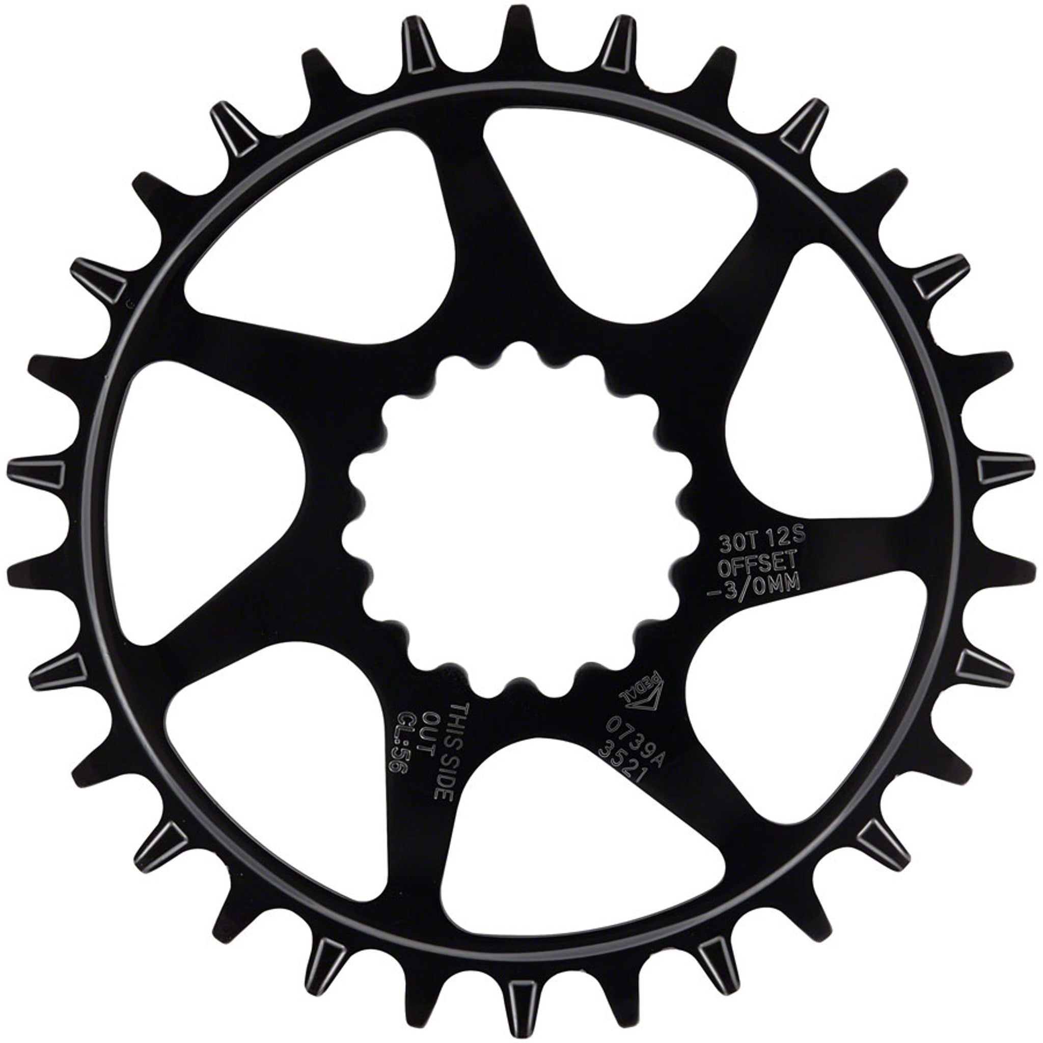 Helix Guidering - 30t, 10/11/12-Speed, 52/55mm Flip Flop CL, 3/5mm Offset, e*thirteen DM, Black