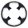 FSA PowerBox Road Chainring, 1x 53T Tooth Count, 110BCD Asymmetric Bolt Pattern, 4-Bolt Interface – Black