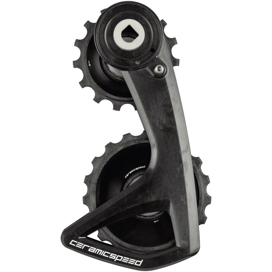 OSPW RS Alpha Pulley Wheel System for SRAM Red/Force AXS - ALPHA Aluminum Pulley, Carbon Cage, Black