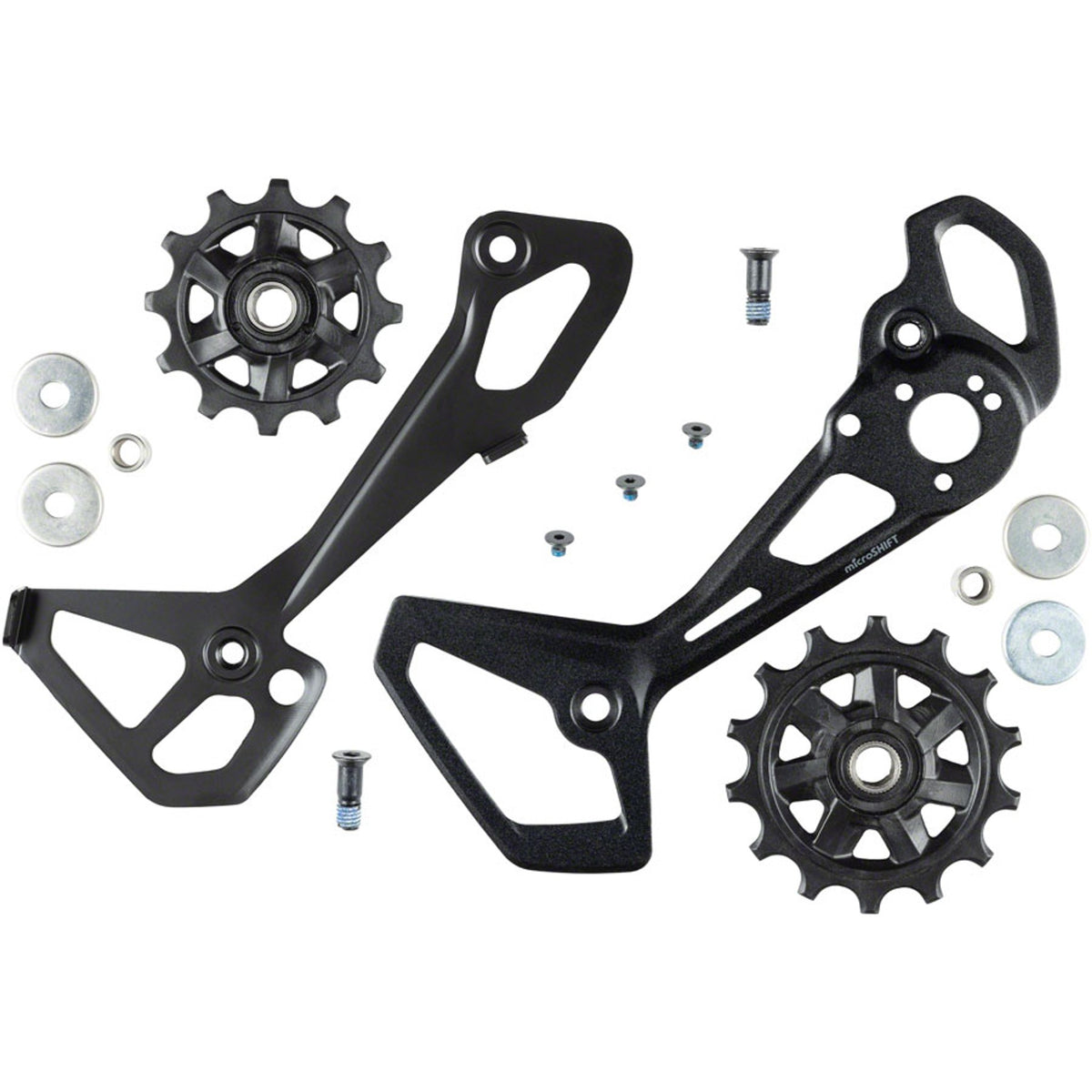 Replacement Rear Derailleur Cage Assembly - Includes Pulleys - Black