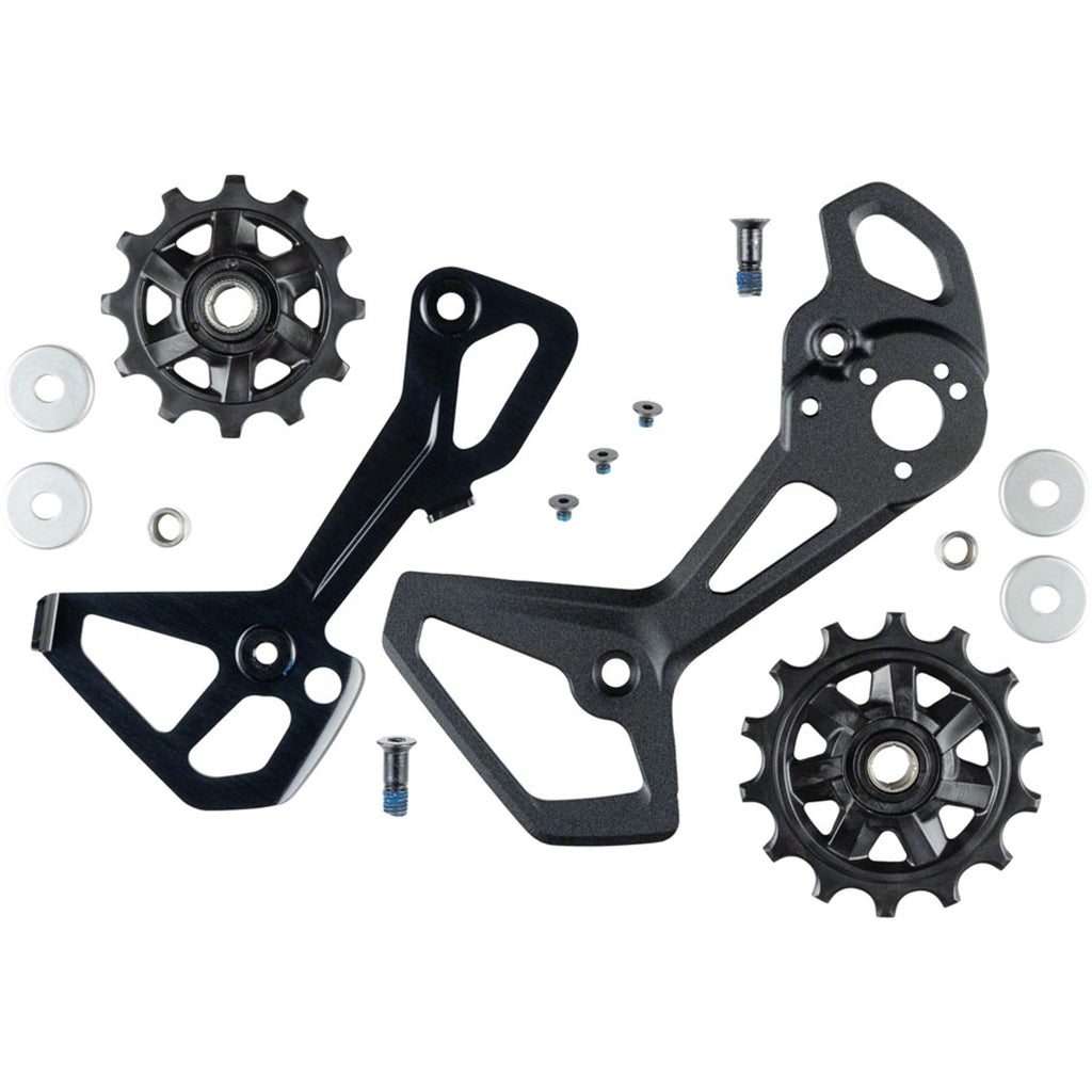 Replacement Rear Derailleur Cage Assembly - Includes Pulleys - Black