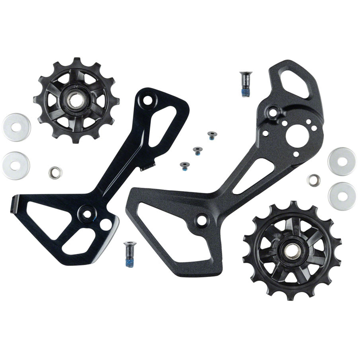 Replacement Rear Derailleur Cage Assembly - Includes Pulleys - Black