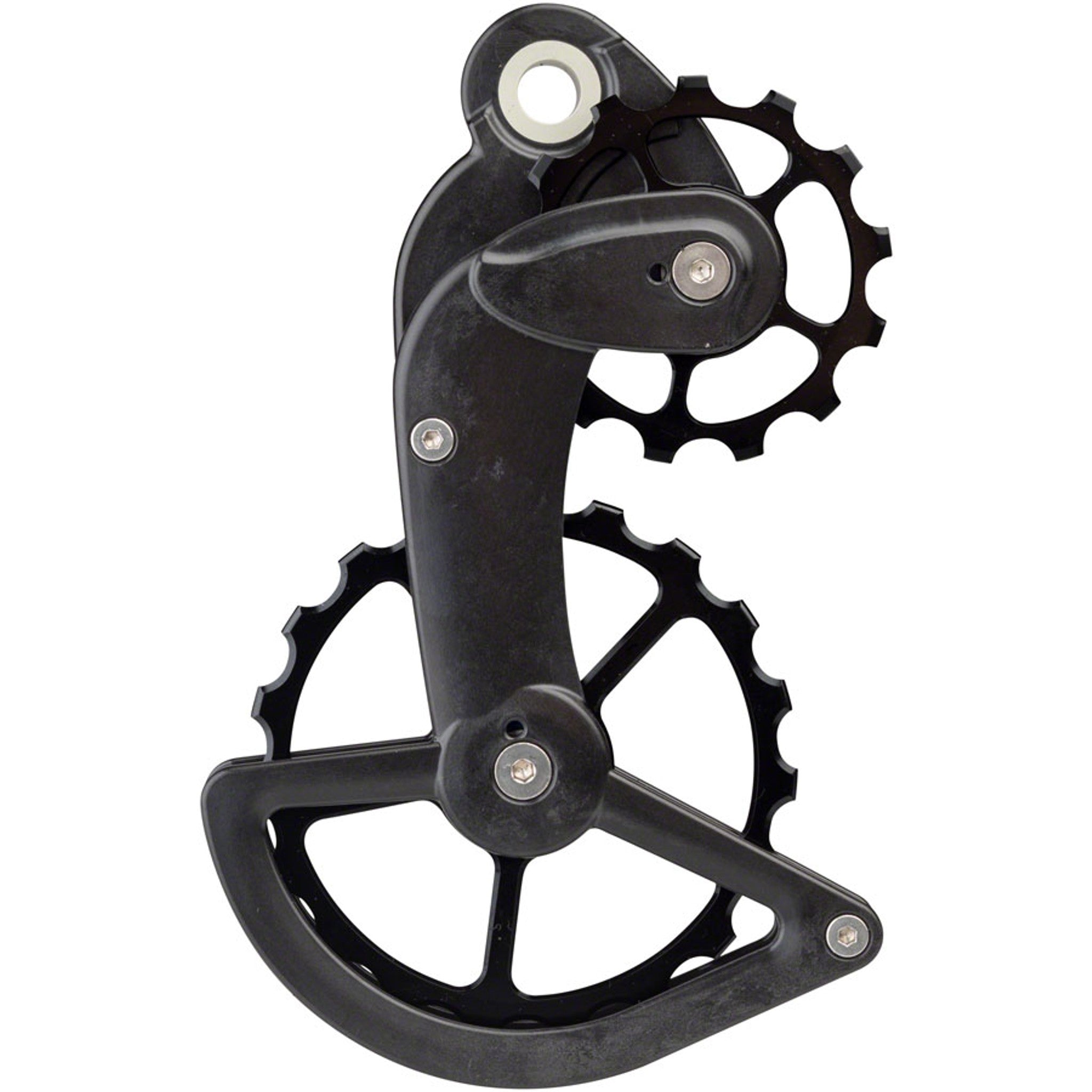 OSPW Pulley Wheel System for Campagnolo Derailleurs - Alloy Pulley, Carbon Cage, Black