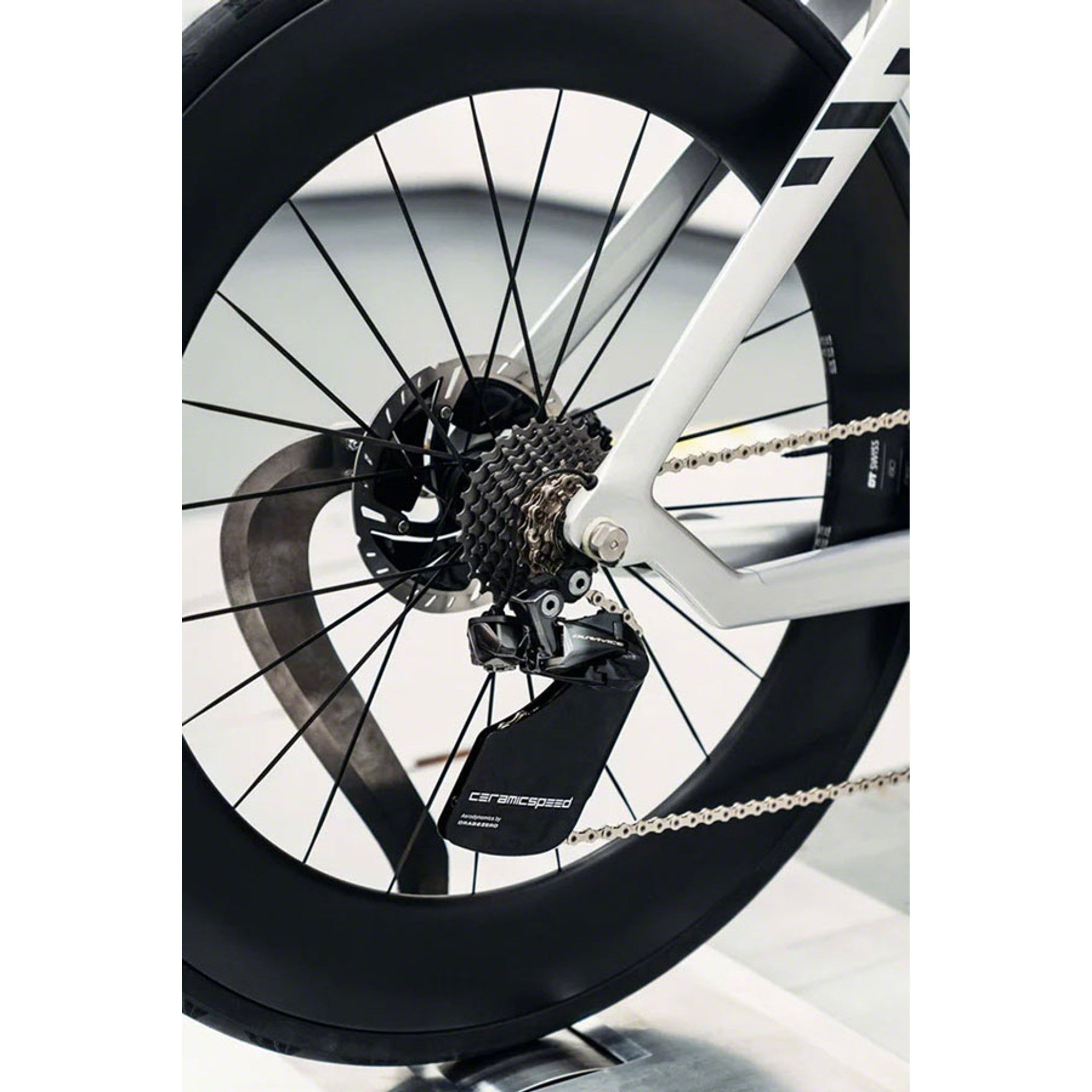 OSPW Pulley Wheel Aero System for Shimano 9100/9150 and 8000 SS/8050 SS - Coated Races, Alloy Pulley, Carbon Cage, Black