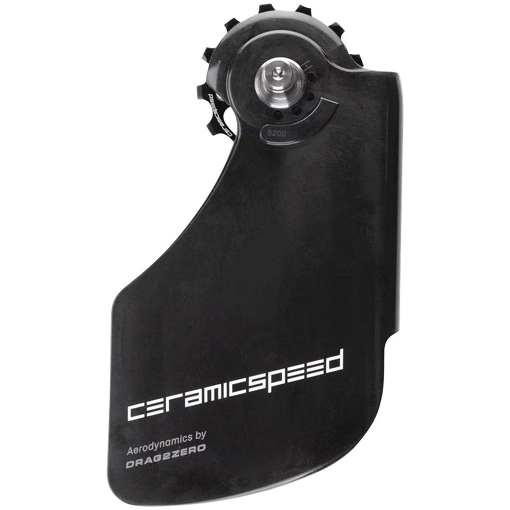 OSPW Pulley Wheel Aero System for Shimano 9200/9250 and 8100/8150 - Coated Races, Alloy Pulley, Carbon Cage, Black