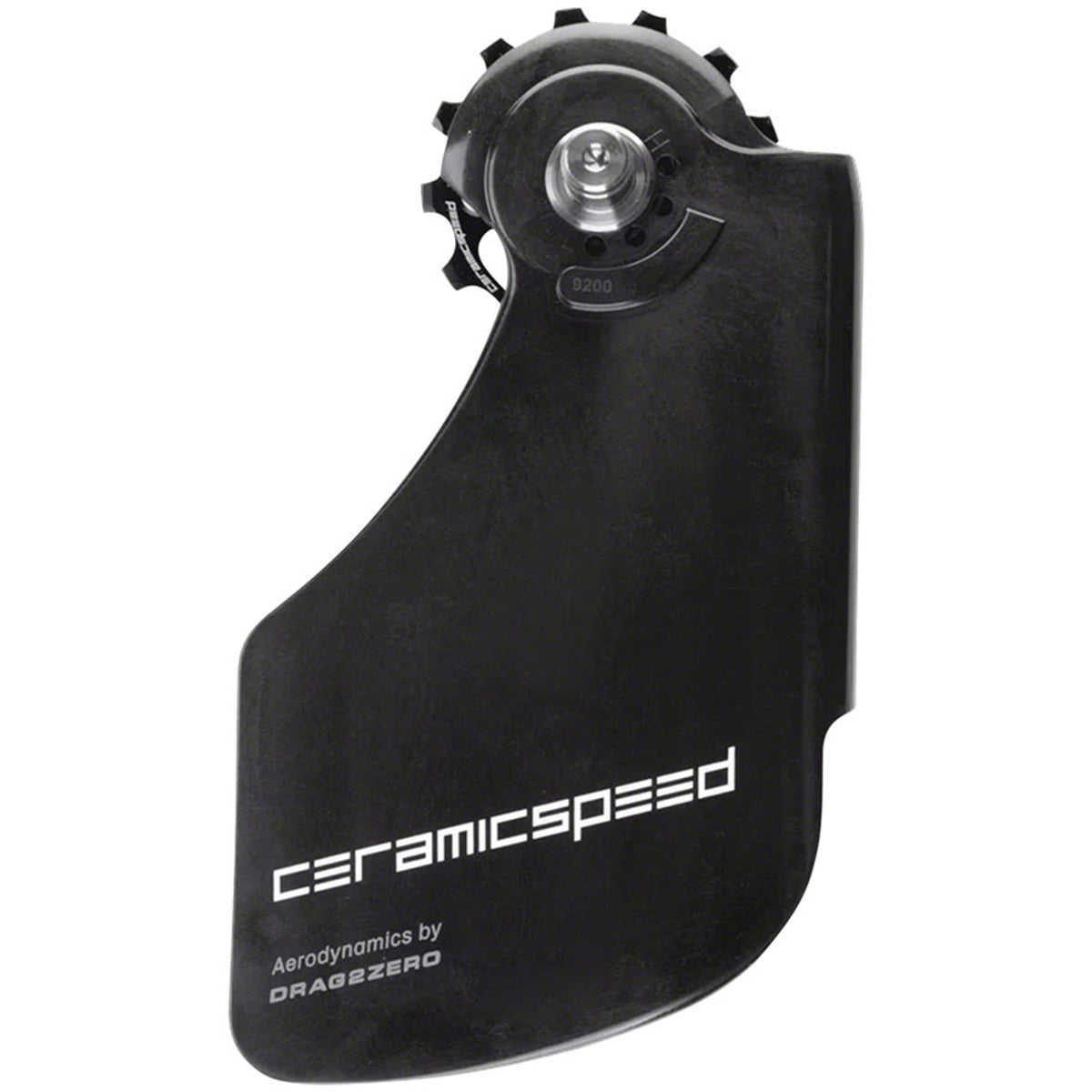 OSPW Pulley Wheel Aero System for Shimano 9200/9250 and 8100/8150 - Coated Races, Alloy Pulley, Carbon Cage, Black