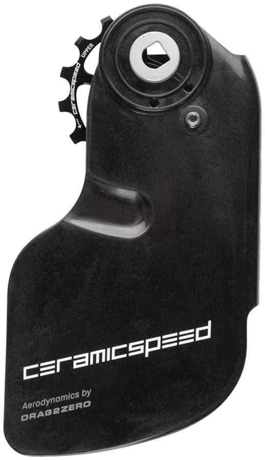 OSPW Pulley Wheel Aero System for SRAM Red AXS/Force AXS - Coated Races, Alloy Pulley, Carbon Cage, Black