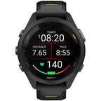 Forerunner 265S GPS Smartwatch - 42mm, Black Bezel and Case, Black/Amp Yellow Silicone Band