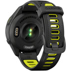 Forerunner 265S GPS Smartwatch - 42mm, Black Bezel and Case, Black/Amp Yellow Silicone Band