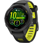 Forerunner 265S GPS Smartwatch - 42mm, Black Bezel and Case, Black/Amp Yellow Silicone Band