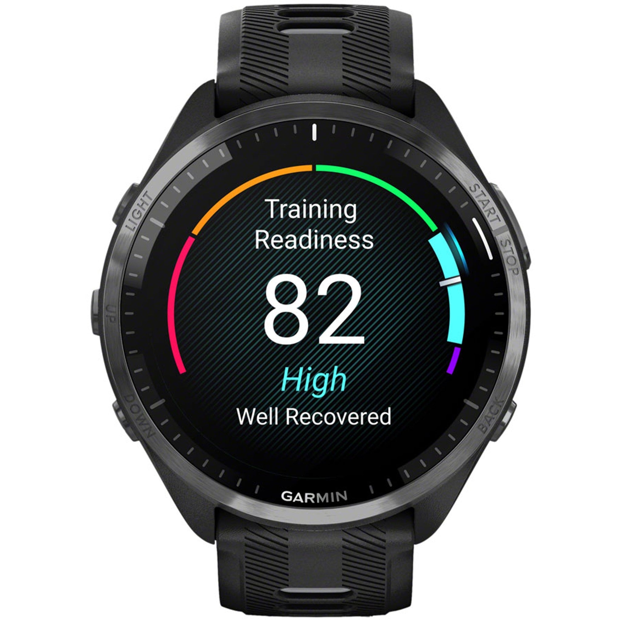 Forerunner 965 GPS Smartwatch - 47mm, Carbon Gray DLC Titanium Bezel, Black Case and Black/Powder Gray Silicone Band