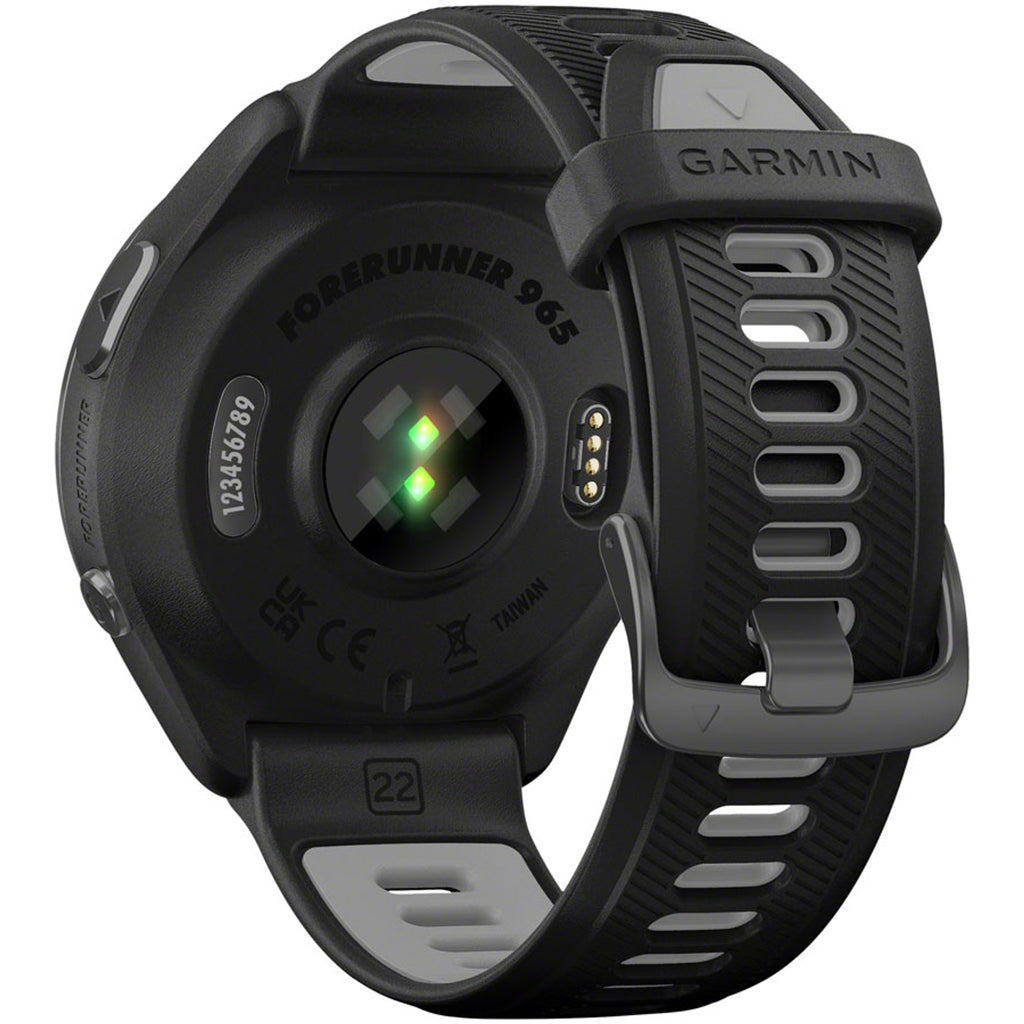 Forerunner 965 GPS Smartwatch - 47mm, Carbon Gray DLC Titanium Bezel, Black Case and Black/Powder Gray Silicone Band