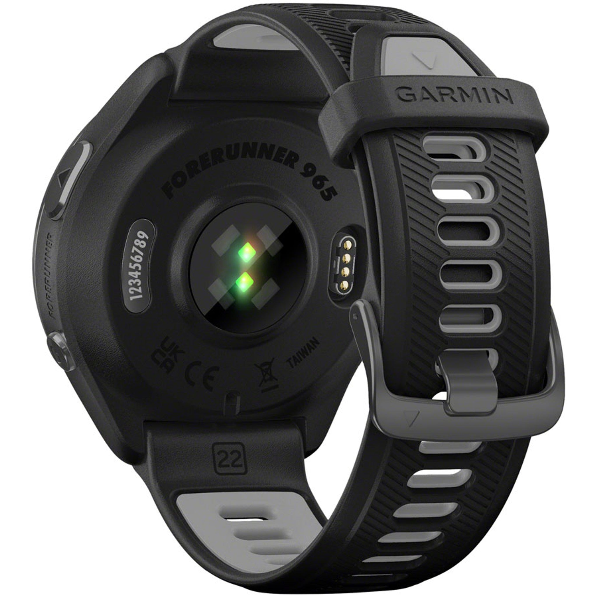 Forerunner 965 GPS Smartwatch - 47mm, Carbon Gray DLC Titanium Bezel, Black Case and Black/Powder Gray Silicone Band