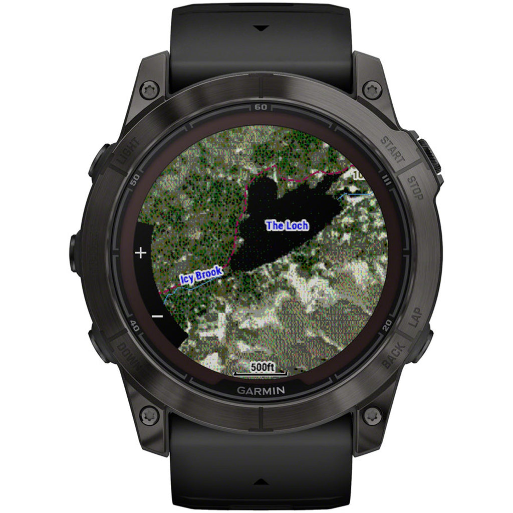 fenix 7X Pro Sapphire Solar Smartwatch - 51mm, Carbon Gray DLC Titanium Case, Black Band
