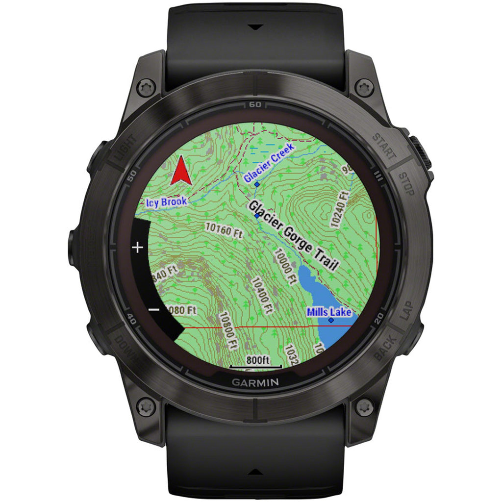 fenix 7X Pro Sapphire Solar Smartwatch - 51mm, Carbon Gray DLC Titanium Case, Black Band
