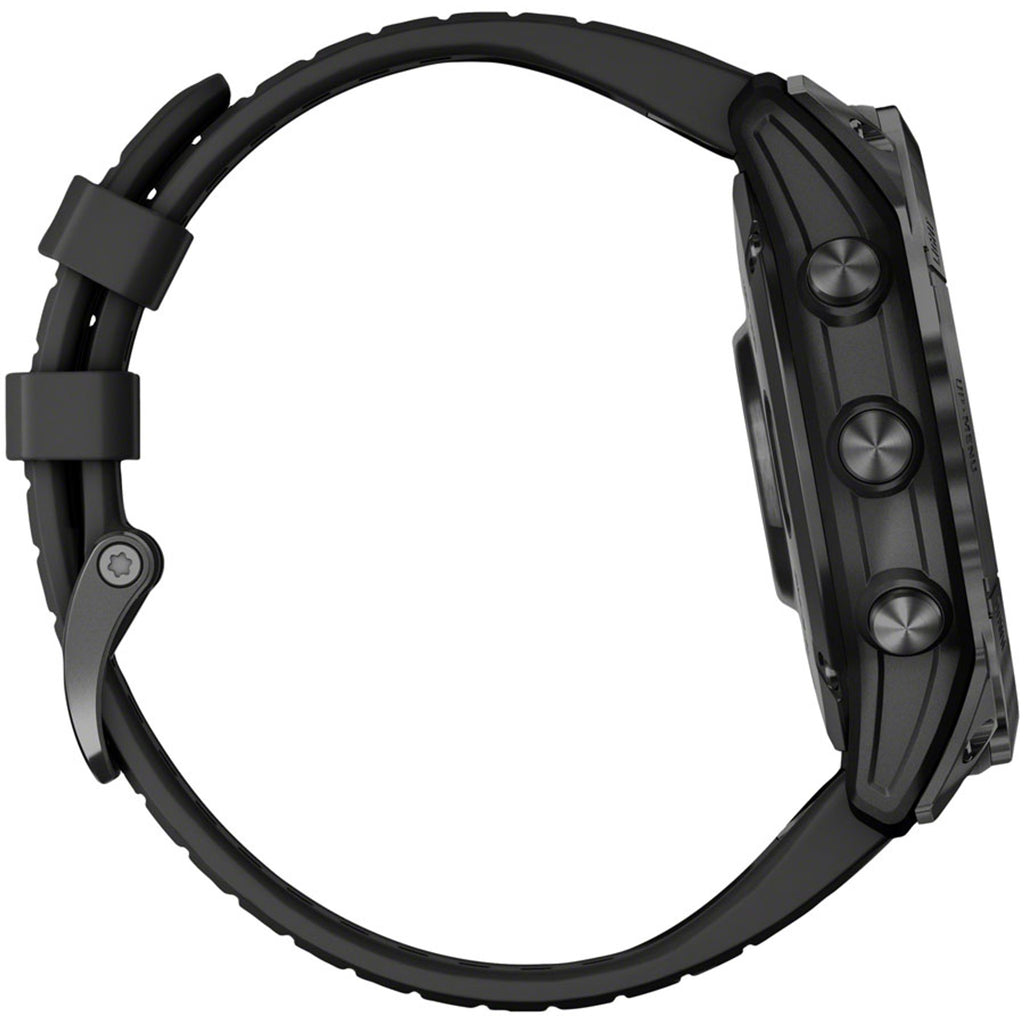 fenix 7X Pro Sapphire Solar Smartwatch - 51mm, Carbon Gray DLC Titanium Case, Black Band