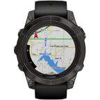 fenix 7 Pro Sapphire Solar Smartwatch - 47mm, Carbon Gray DLC Titanium Case, Black Band