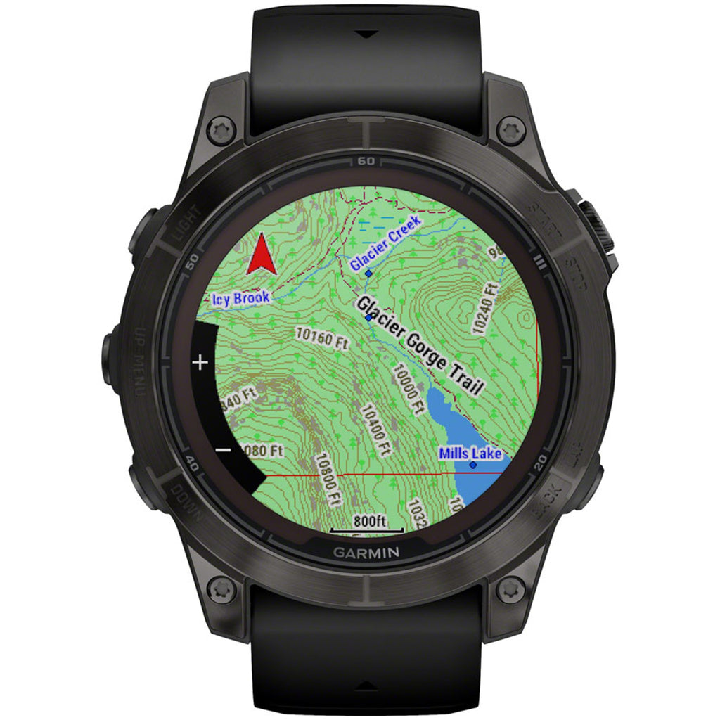 fenix 7 Pro Sapphire Solar Smartwatch - 47mm, Carbon Gray DLC Titanium Case, Black Band