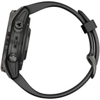 fenix 7S Pro Sapphire Solar Smartwatch - 42mm, Carbon Gray DLC Titanium Case, Black Band