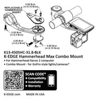 Hammerhead MAX XL Combo Mount - 31.8mm, Black Anodize
