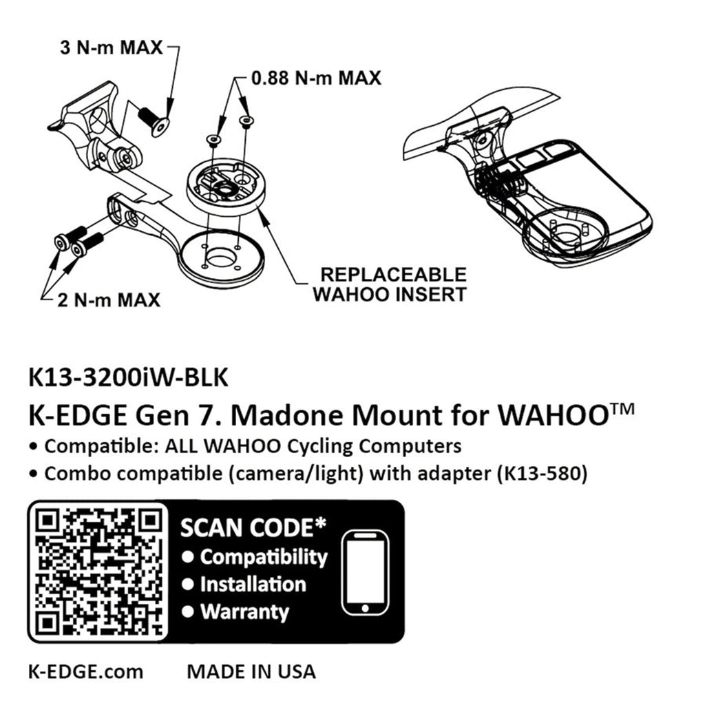 Wahoo Gen 7 Madone/Emomda Computer Mount - Black Anodize