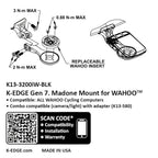 Wahoo Gen 7 Madone/Emomda Computer Mount - Black Anodize