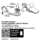 Garmin Max XL Mount - Garmin MAX XL Computer Mount