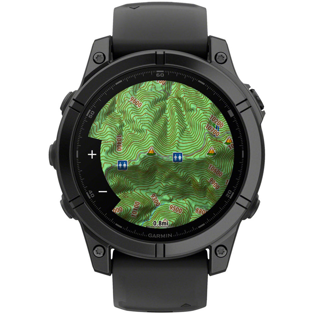 fenix E Smartwatch - 47mm, AMOLED, Slate Gray Steel with Black Silicone Band