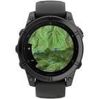 fenix E Smartwatch - 47mm, AMOLED, Slate Gray Steel with Black Silicone Band