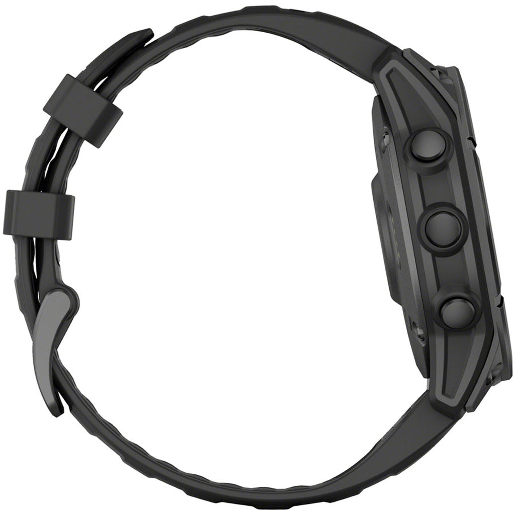 fenix E Smartwatch - 47mm, AMOLED, Slate Gray Steel with Black Silicone Band