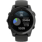 fenix E Smartwatch - 47mm, AMOLED, Slate Gray Steel with Black Silicone Band