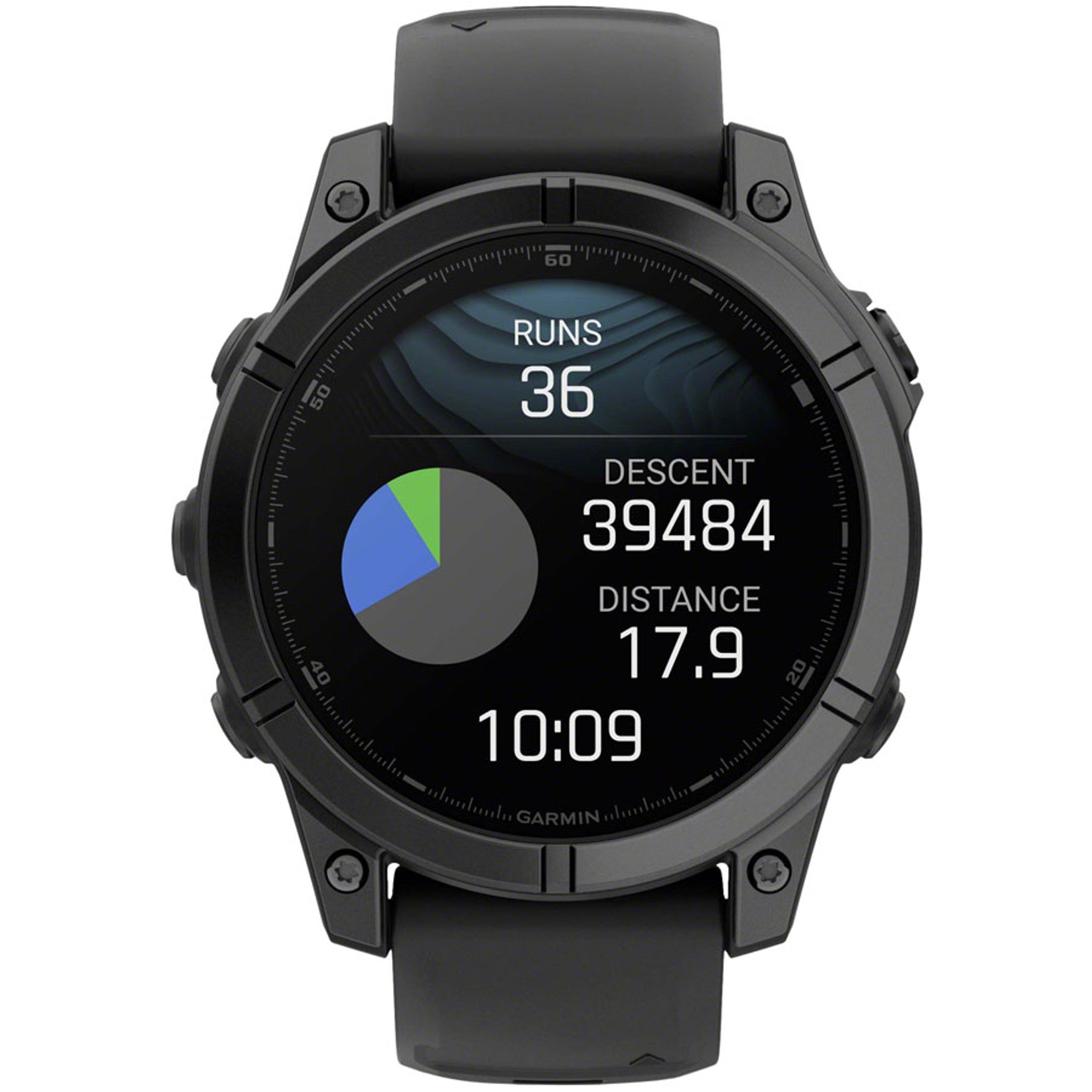 fenix E Smartwatch - 47mm, AMOLED, Slate Gray Steel with Black Silicone Band