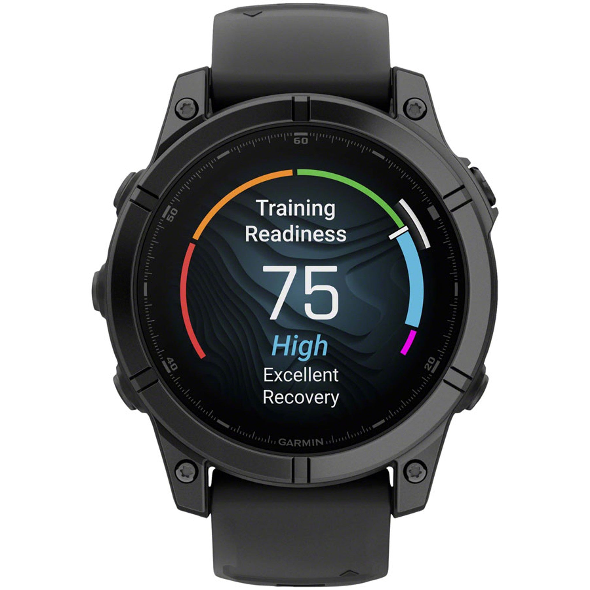 fenix E Smartwatch - 47mm, AMOLED, Slate Gray Steel with Black Silicone Band