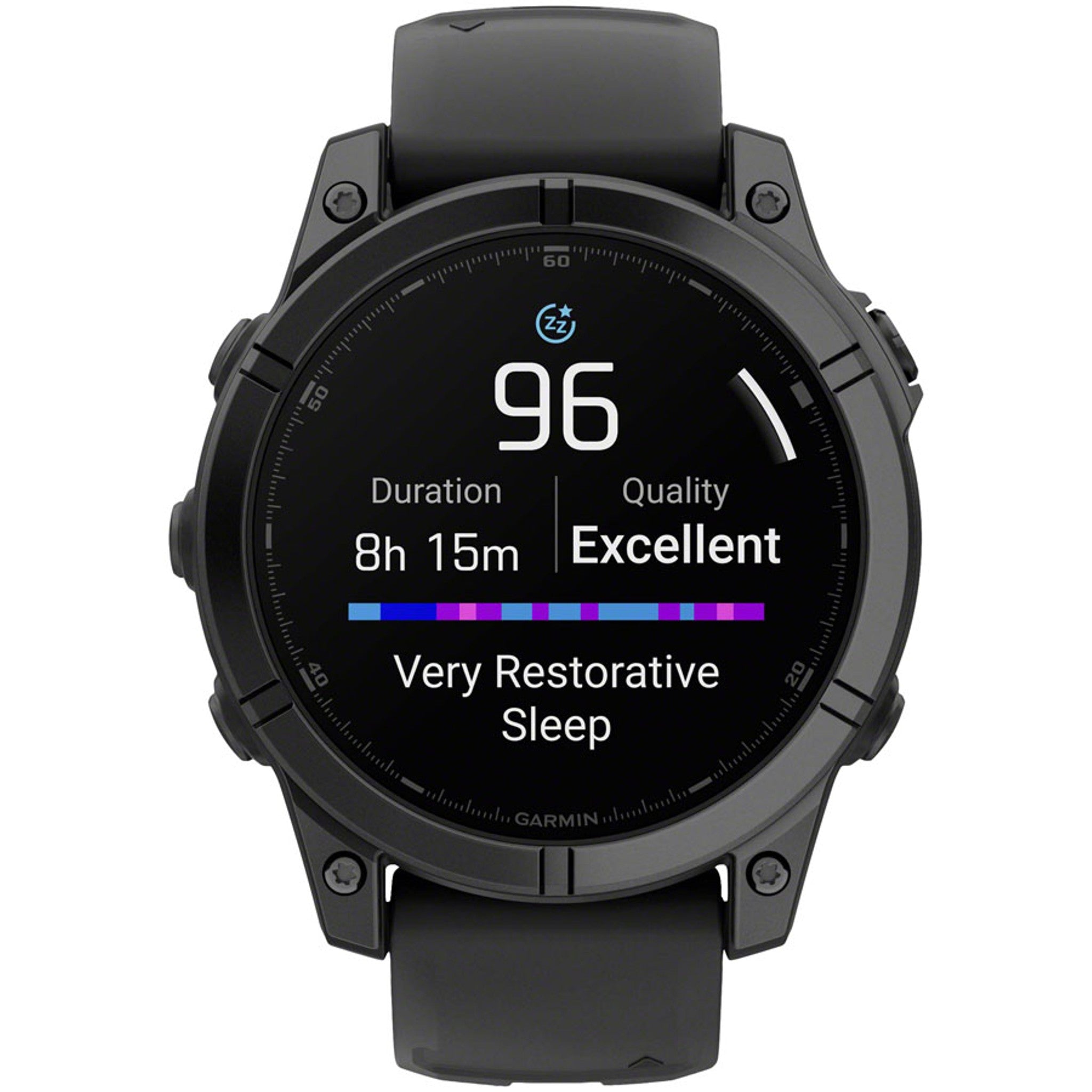fenix E Smartwatch - 47mm, AMOLED, Slate Gray Steel with Black Silicone Band