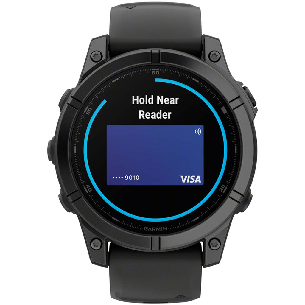 fenix E Smartwatch - 47mm, AMOLED, Slate Gray Steel with Black Silicone Band