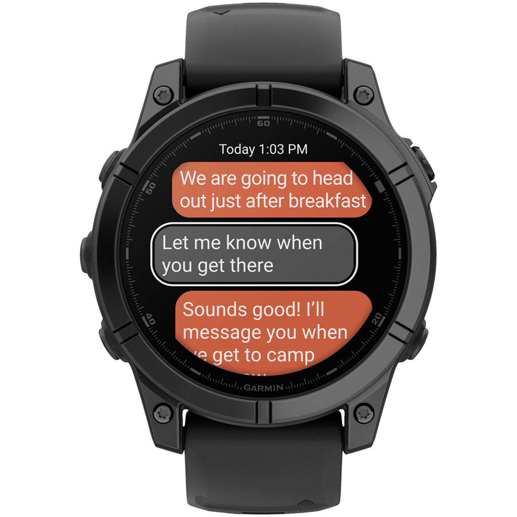fenix E Smartwatch - 47mm, AMOLED, Slate Gray Steel with Black Silicone Band
