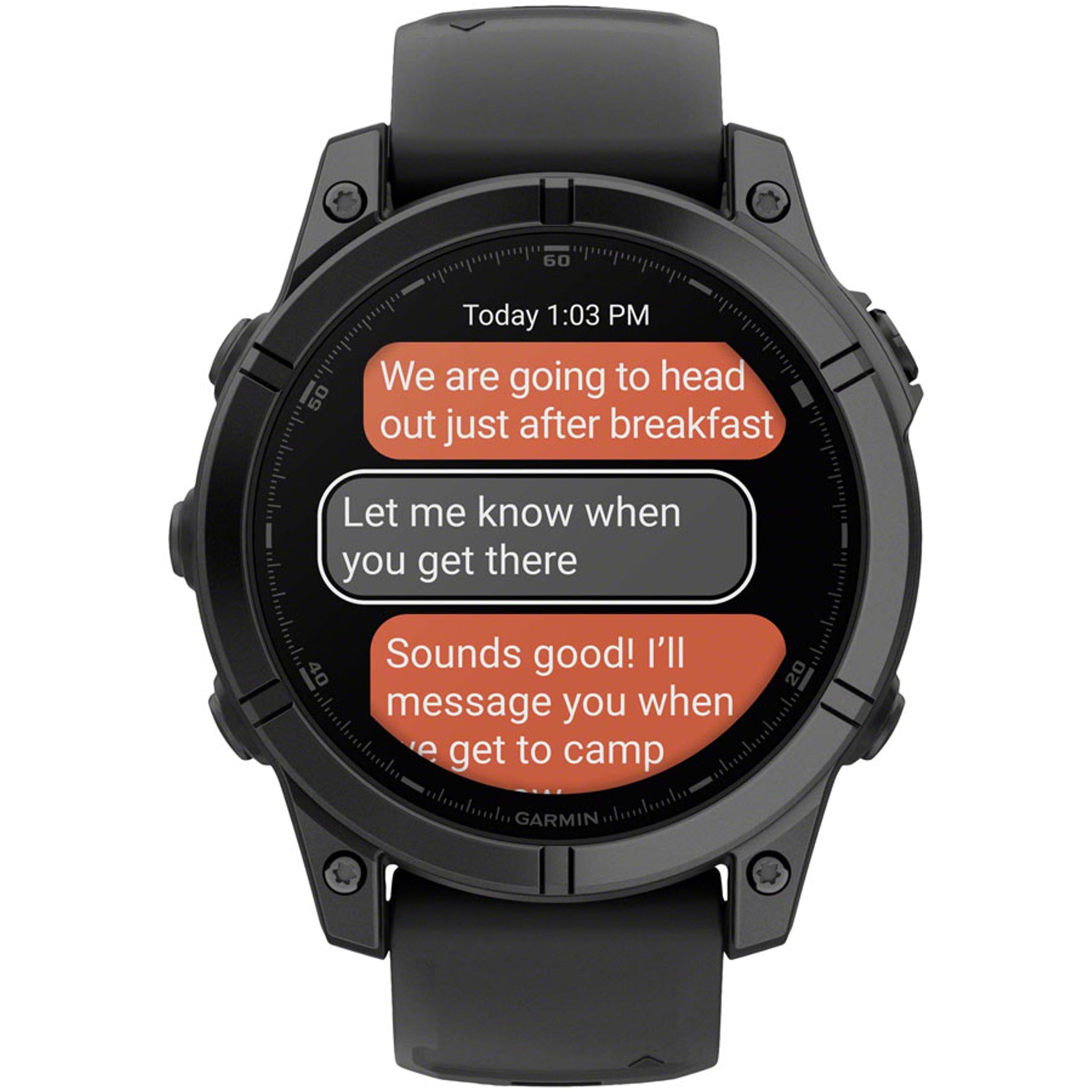 fenix E Smartwatch - 47mm, AMOLED, Slate Gray Steel with Black Silicone Band