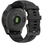 fenix E Smartwatch - 47mm, AMOLED, Slate Gray Steel with Black Silicone Band