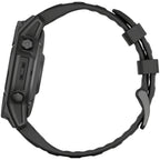 fenix E Smartwatch - 47mm, AMOLED, Slate Gray Steel with Black Silicone Band