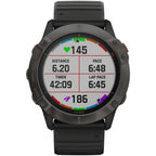 Fenix 6X Pro Solar GPS Watch - Carbon Gray/Black